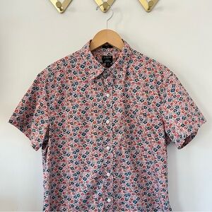 J. Crew Floral Cotton Button Down Shirt